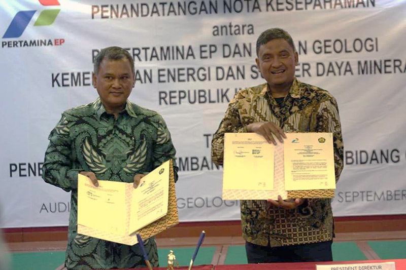 Badan Geologi Dan PT Pertamina Tandatangani MoU Pengembangan Teknologi Bidang Geologi